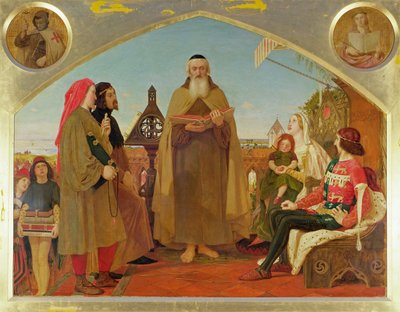Die erste Übersetzung der Bibel ins Englische von Ford Madox Brown